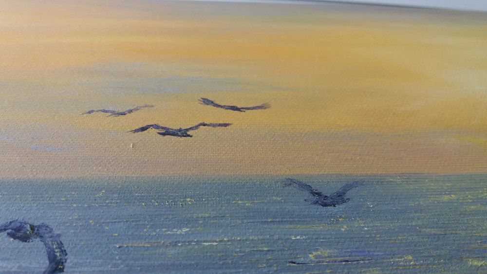 Картина олія ручна робота "Захід сонця" (ціна договірна)