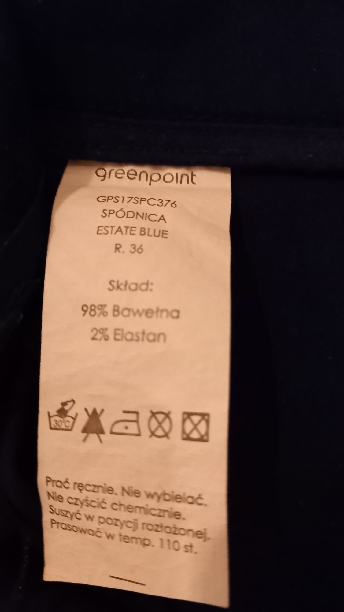 NOWA Spodnica ołówkowa granatowa Greenpoint r. 36