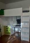Łóżko 90x200 antresola z biurkiem IKEA