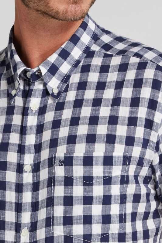 Рубашка тенниска WRANGLER размер XL XXL 2XL // хлопок сорочка клетка