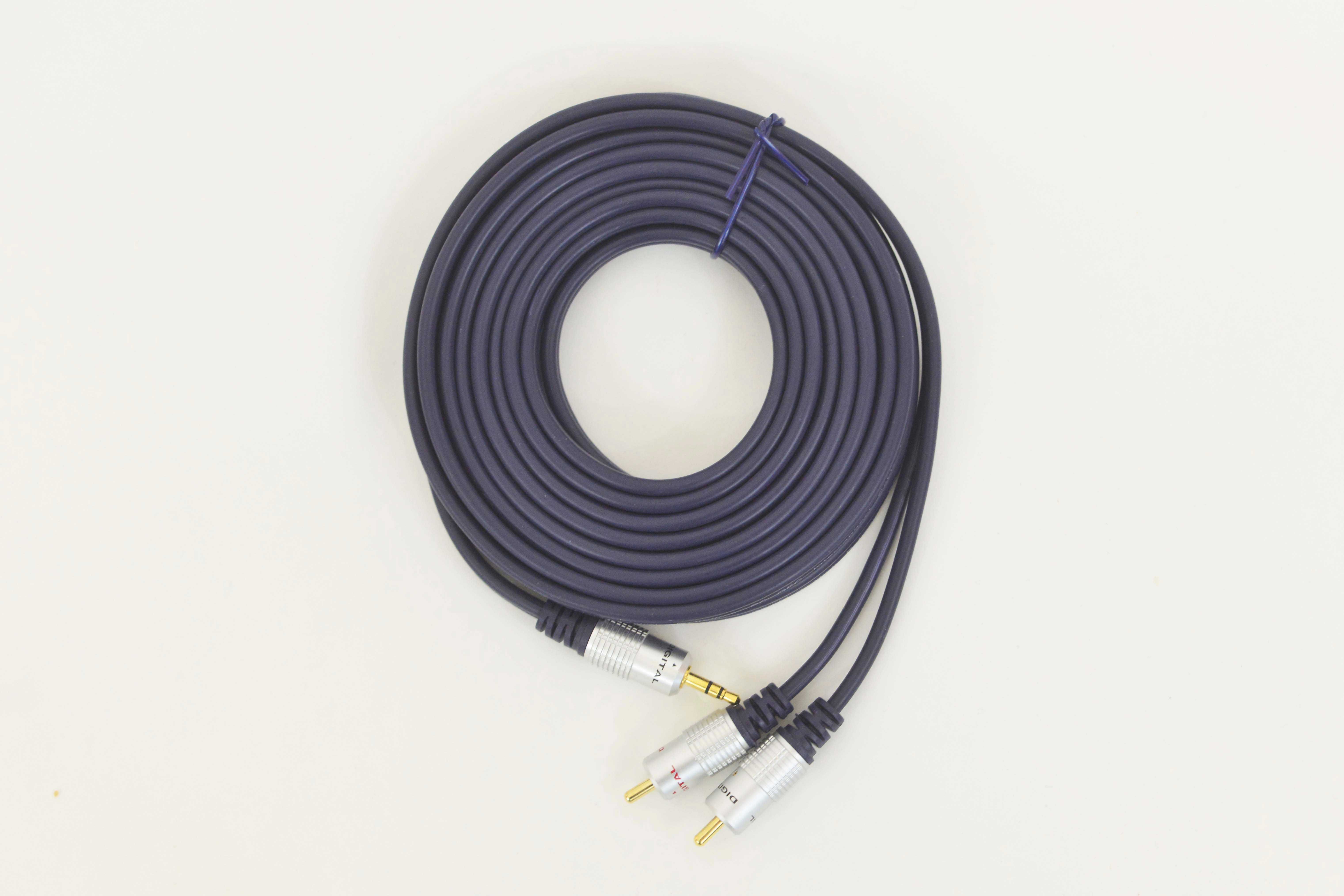Kabel 2xRCA cinch czincz - jack 3.5 mm długość 5m