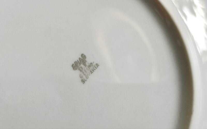 Тарелки богемский фарфор позолота клеймо - EPIAG D.F. Czechoslovakia