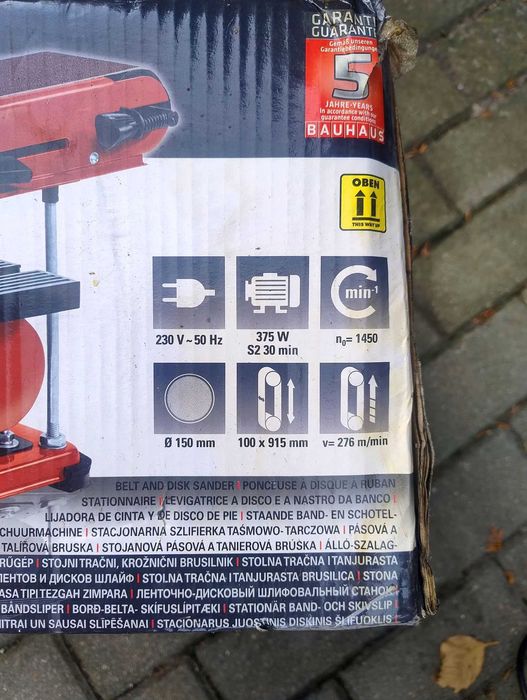 Szlifierka taśmowo tarczowa stołowa HEKULES H-DS 400