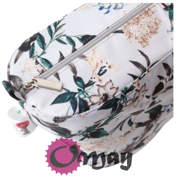 Szary organizer do OBAG URBAN MINI bzy konwalie 2 kieszenie wkład OMAY