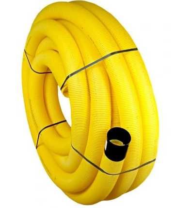 Rura drenarska PVC FI 100 z otworami zwój 25 MB + MUFA GRATIS