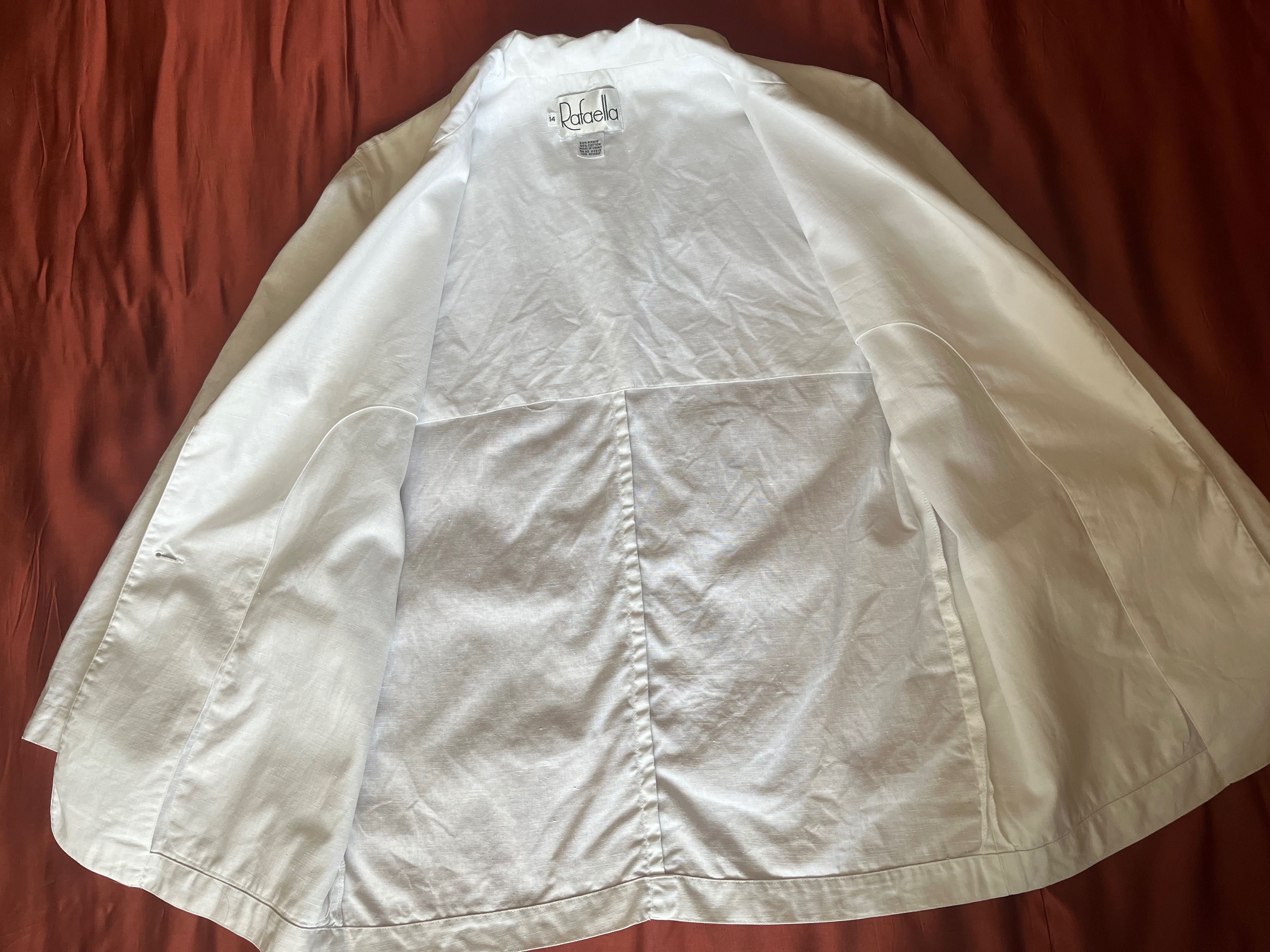 Белый женский пиджак хлопок размер 52