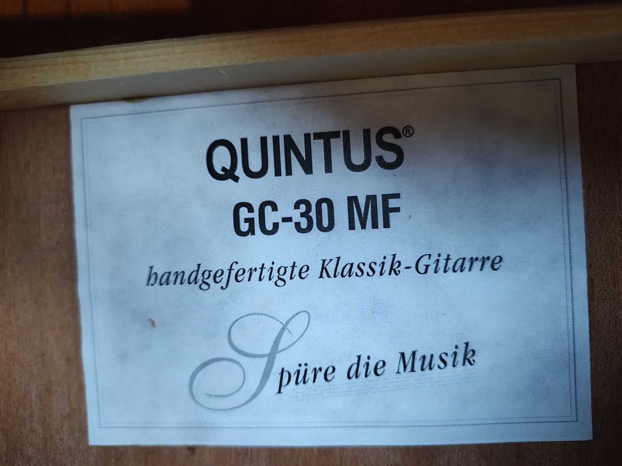 NOWA Quintus GC-30 MF gitara klasyczna Znakomity, piękny instrument !!