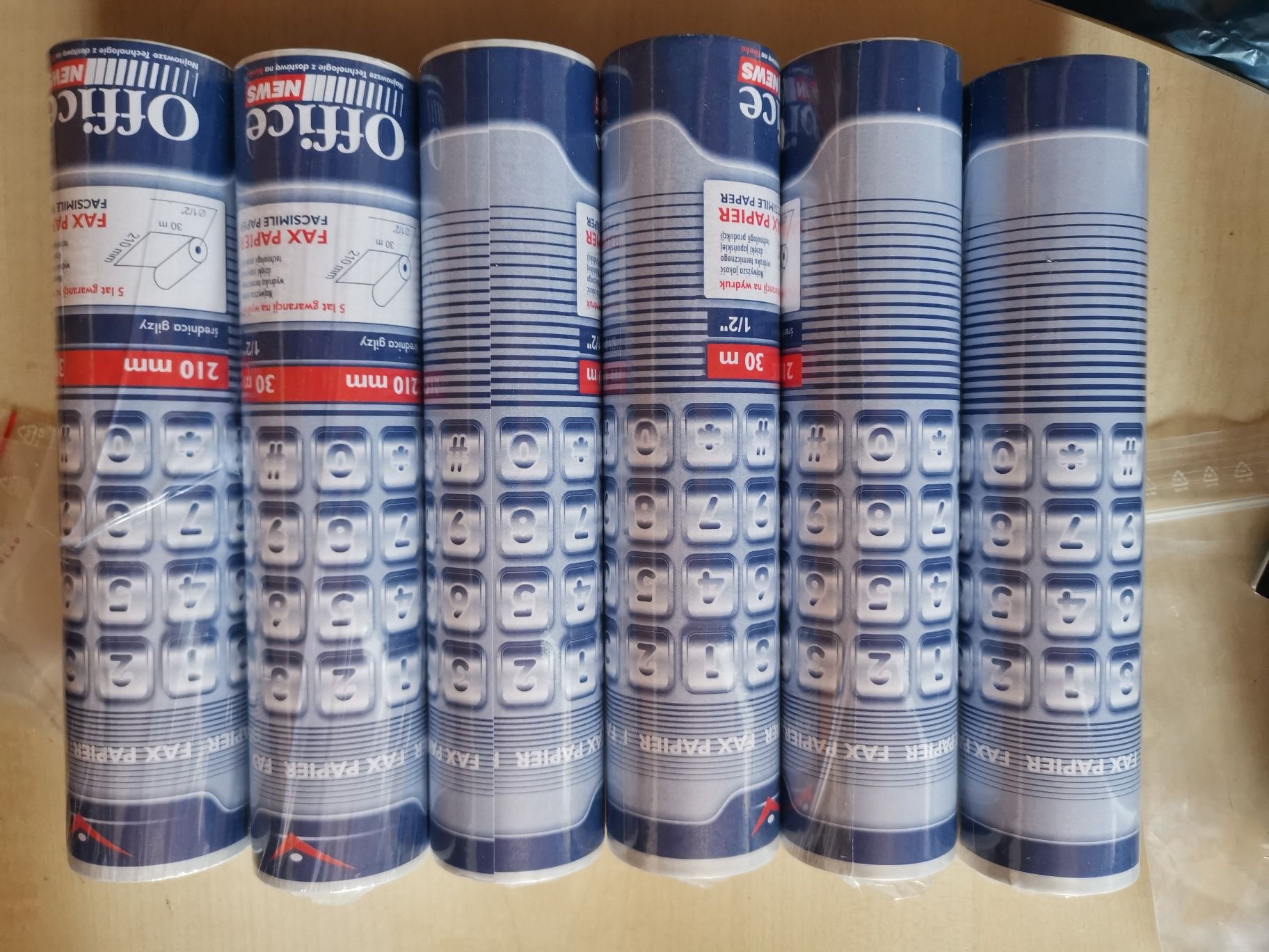 Papier rolki do fax 6szt 210x30m
