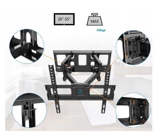 5043 Uchwyt wieszak do telewizora 26 - 55 cali DO 45 KG PERLEShith