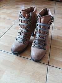 Botki Vero Cuoio Prego r. 37 skórzane wiosenne buty na obcasie
