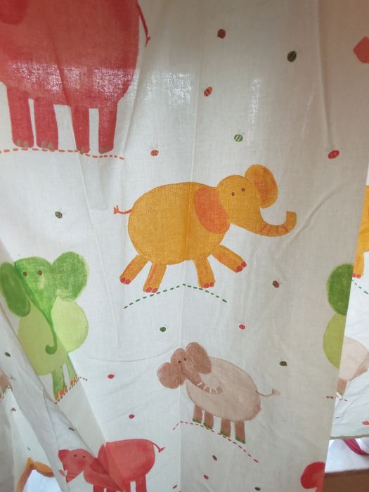 2 zasłony w słonie do pokoju dziecka 150x140