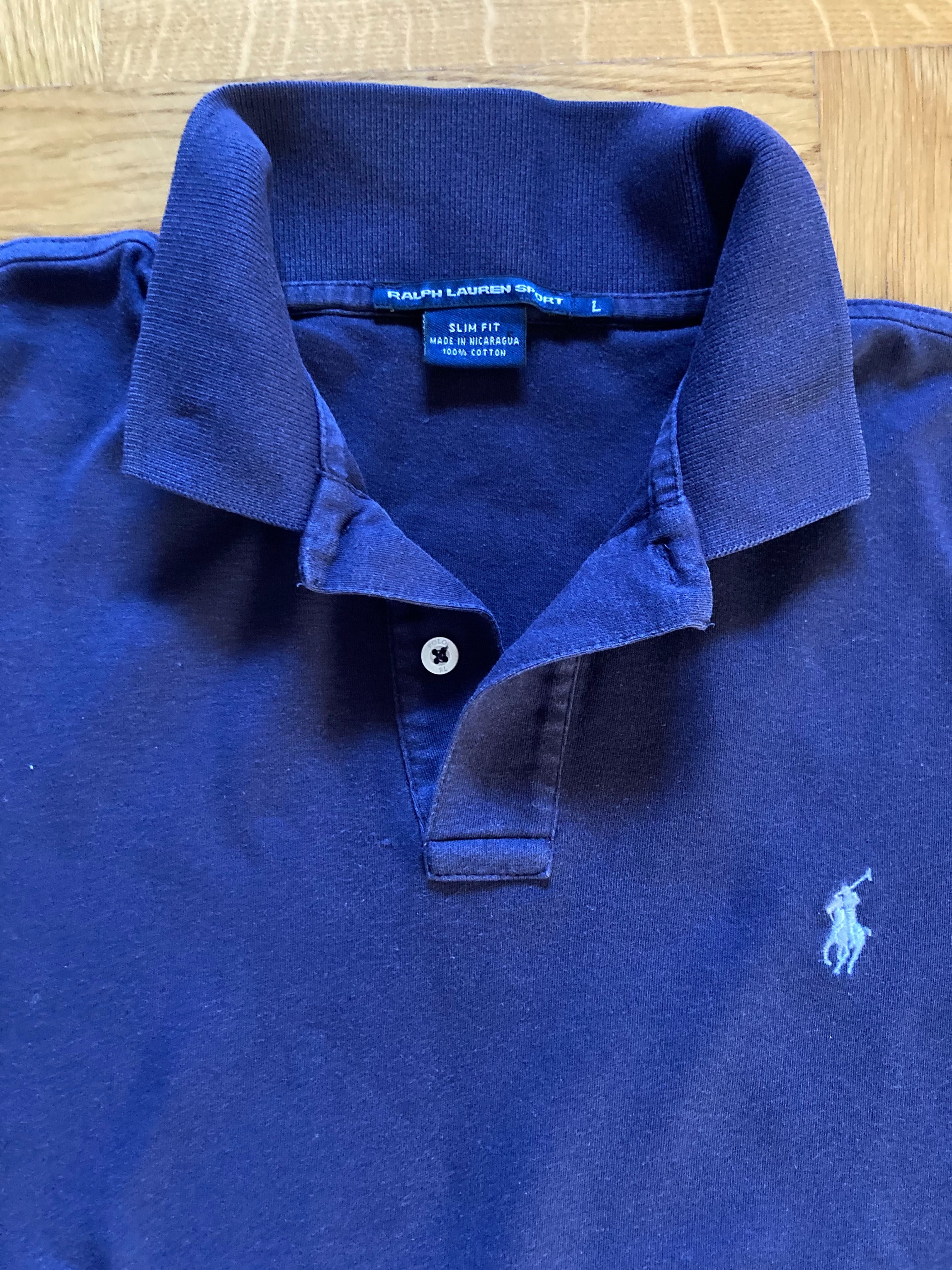 T-shirt polo Ralph Lauren Sport granatowy rozmiar L