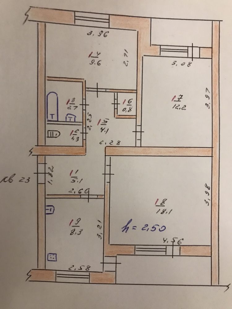 Продаю 3-х комнатную квартиру, ул. Мира 2а, г.Николаевка,Слав.р-н,Дон