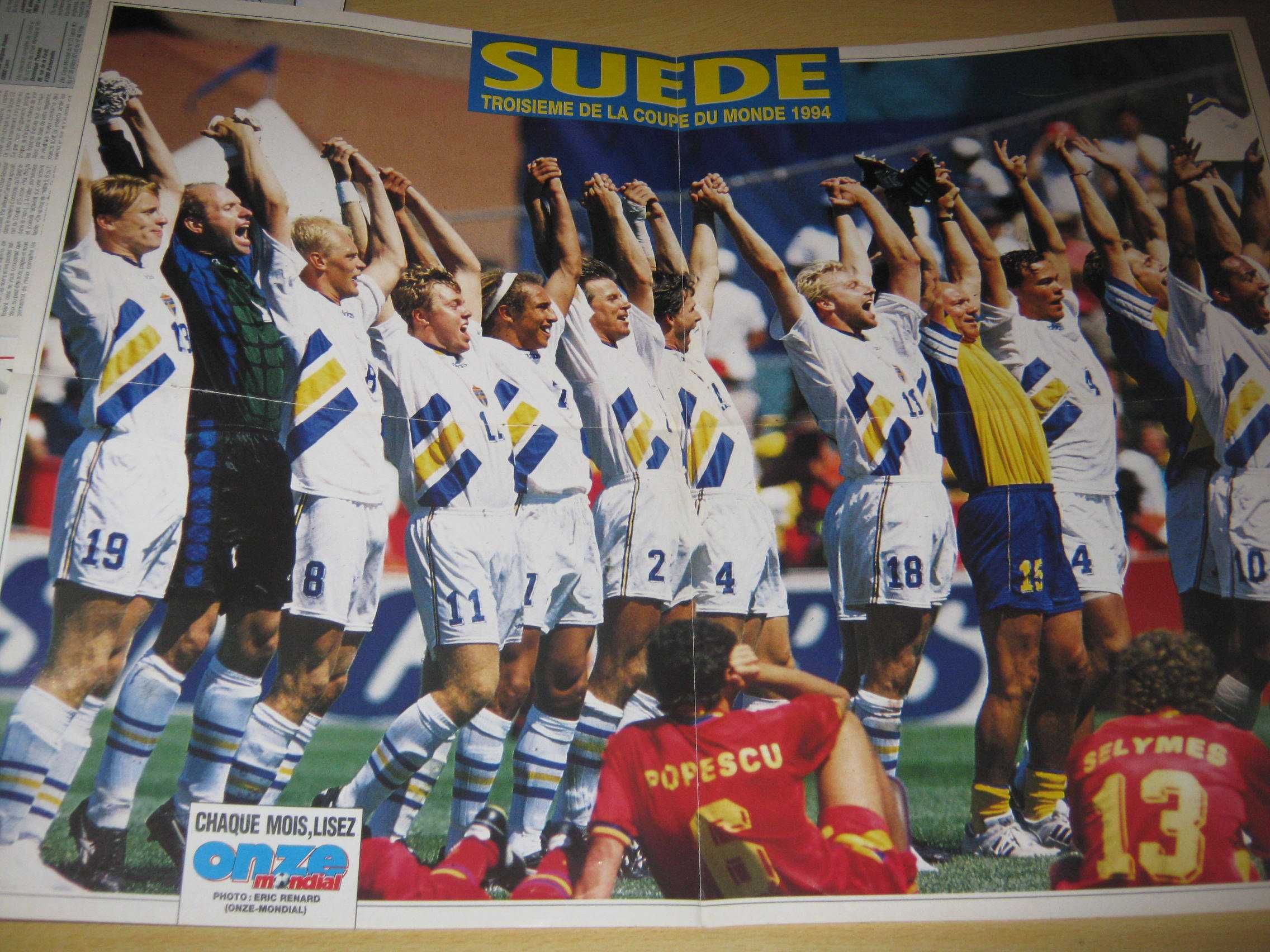 Posteres Futebol França Lama/Lizarazu + Album Fotos 94 Onze Mondial