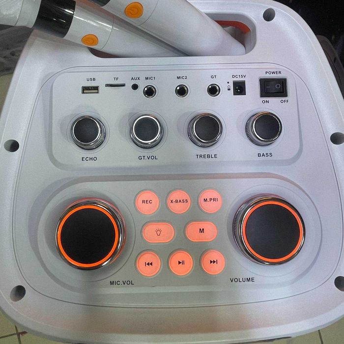 Большая мощная блютуз Колонка белая LT-2231 портативная акустика