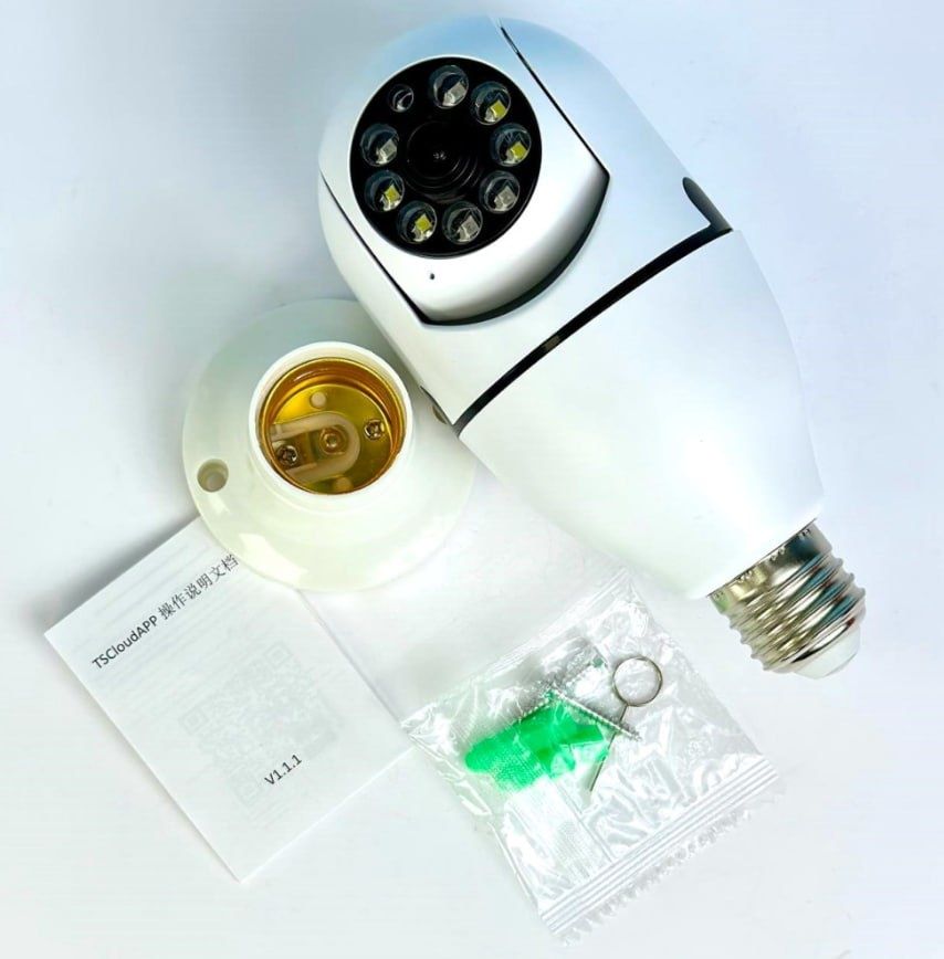 WI-FI Камера Відеонагляду Smart лампочка Е27 цоколь смарт