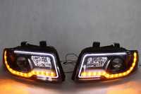 Reflektory lampy przednie przód AUDI A4 B6 00-04 Black LED BAR NEON !