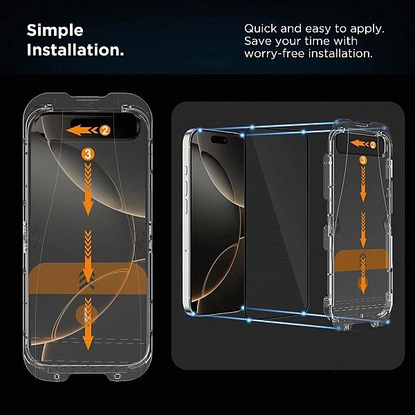 Szkło prywatyzujące Tech-Protect Quick Set Spy+ 2-pack na iPhone 16 Pr