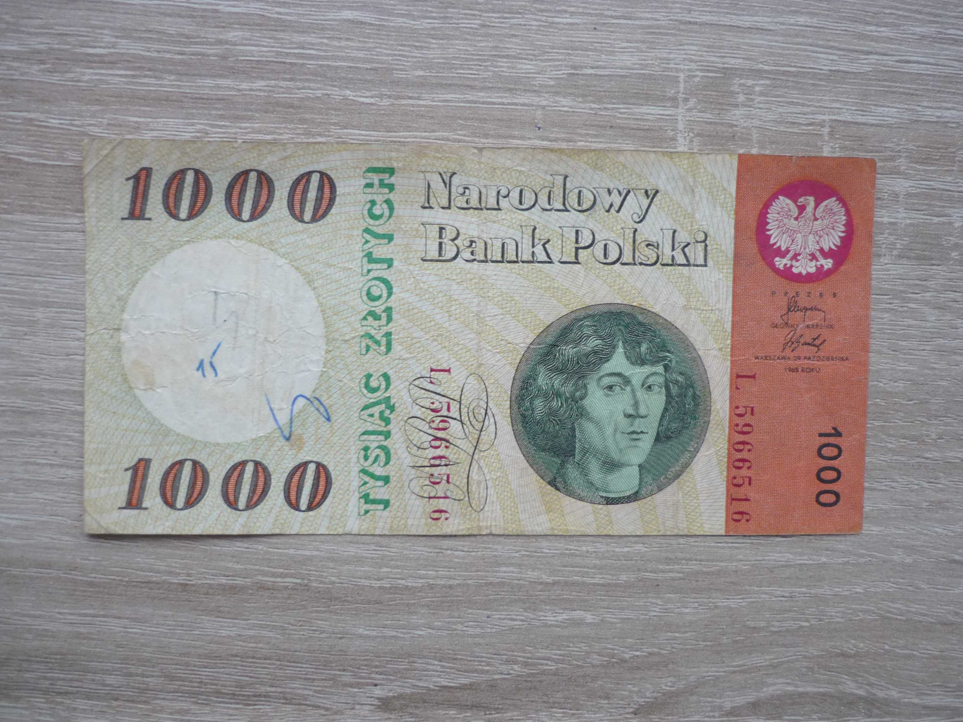 1000 zł . 1965 r M . Kopernik