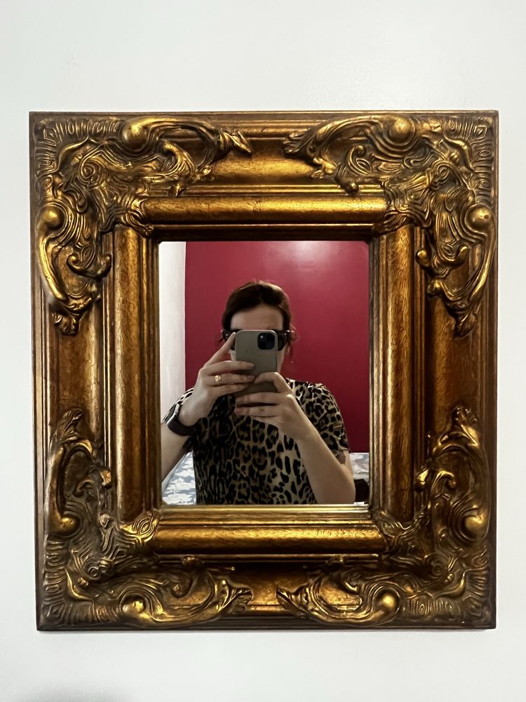 Espelho Decorativo Dourado – Loja do Gato Preto