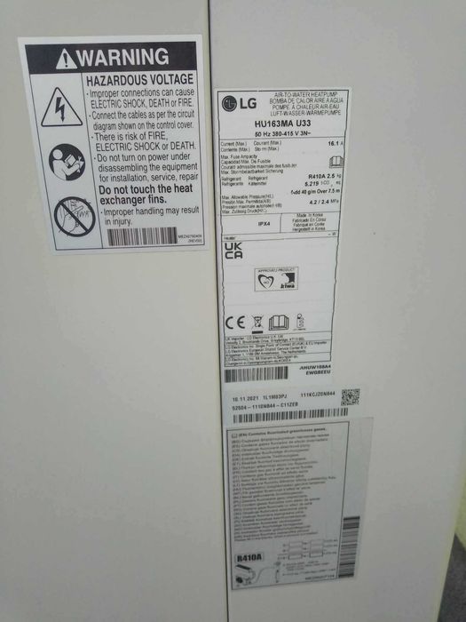 Pompa ciepła powietrzna LG 16KW  SPLIT jednostka zewnętrzna