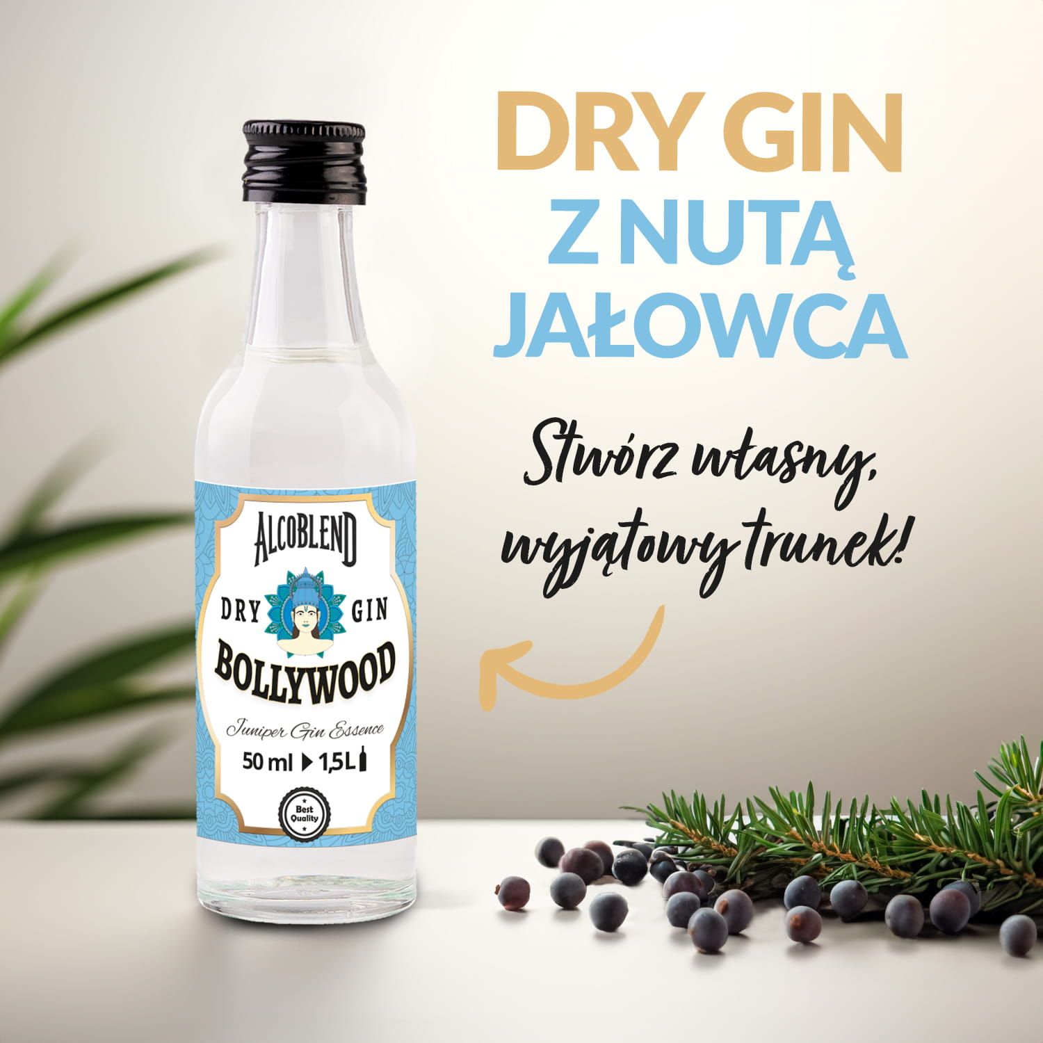 Zaprawka esencja do alkoholu ALCOBLEND - Bollywood Gin - 50 ml na 1,5l