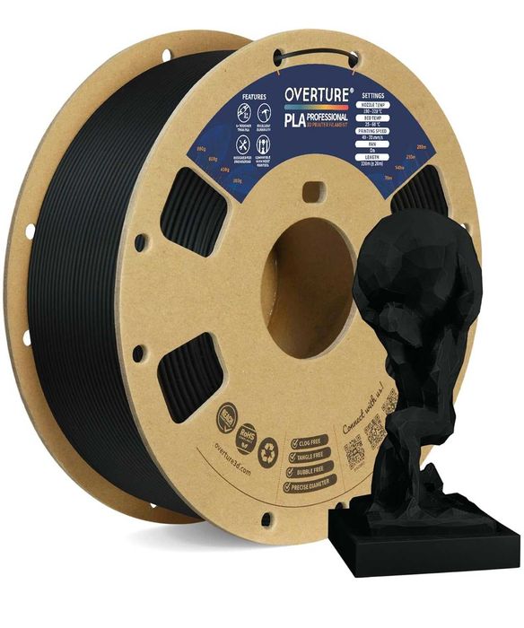 Overture PLA 3D filament 1,75 mm – 1 kg, dokładność ±0,02 mm