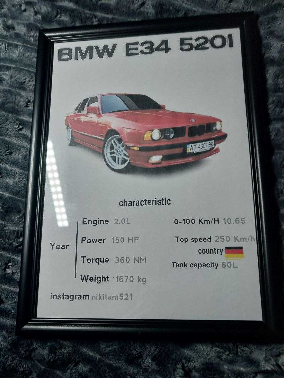 продаю плакат  BMW E34