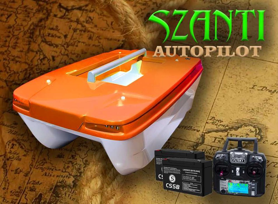 Łódka zanętowa - SZANTI z Autopilotem GPS + Echosonda