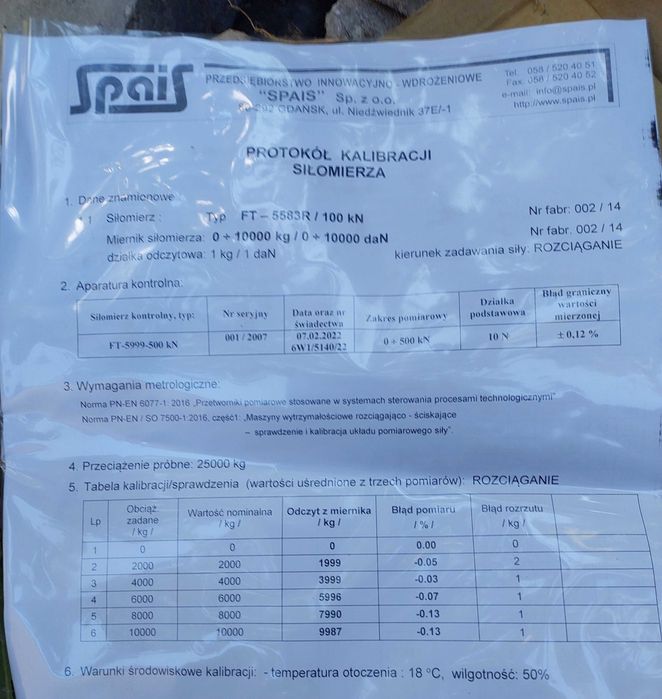 Sprzedam wage hakową 10 T firmy Spais