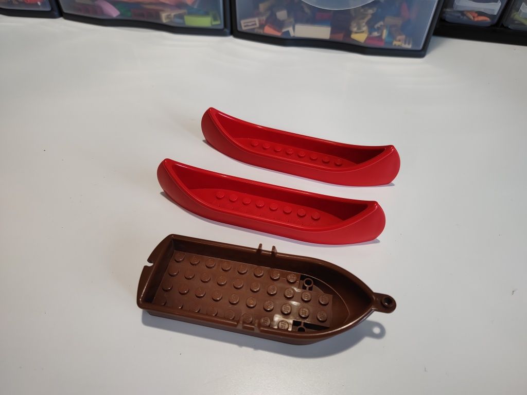 LEGO łódka i 2x canue