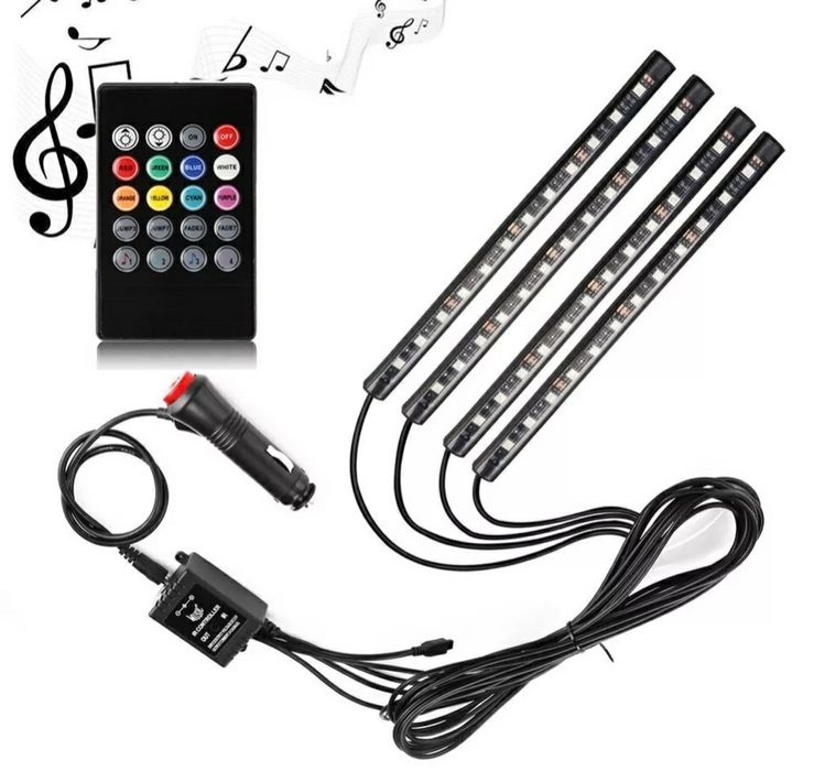 Подсветка салона авто Led RGB 12 smd РГБ декоративная цветная ЛЕД