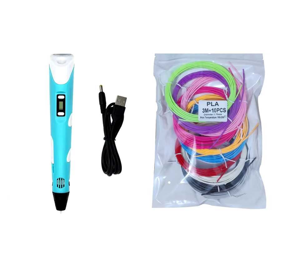 MAGICZNY DŁUGOPIS 3D Dla Dzieci Drukarka 3 D PEN Wkłady 30 Metrów