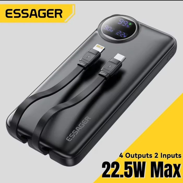Essager 22,5 w 10000/20000 mAh пауэрбанк новый