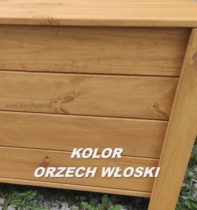 Taboret z pojemnikiem Pufa Skrzynia 40x40x50 KOLOR ORZECH WŁOSKI MAT