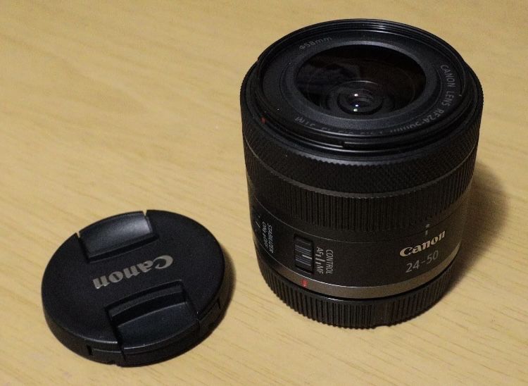Canon RF 24-50mm f4.5-6.3 IS STM Lens w/ LH-63C Hood + UV Filter