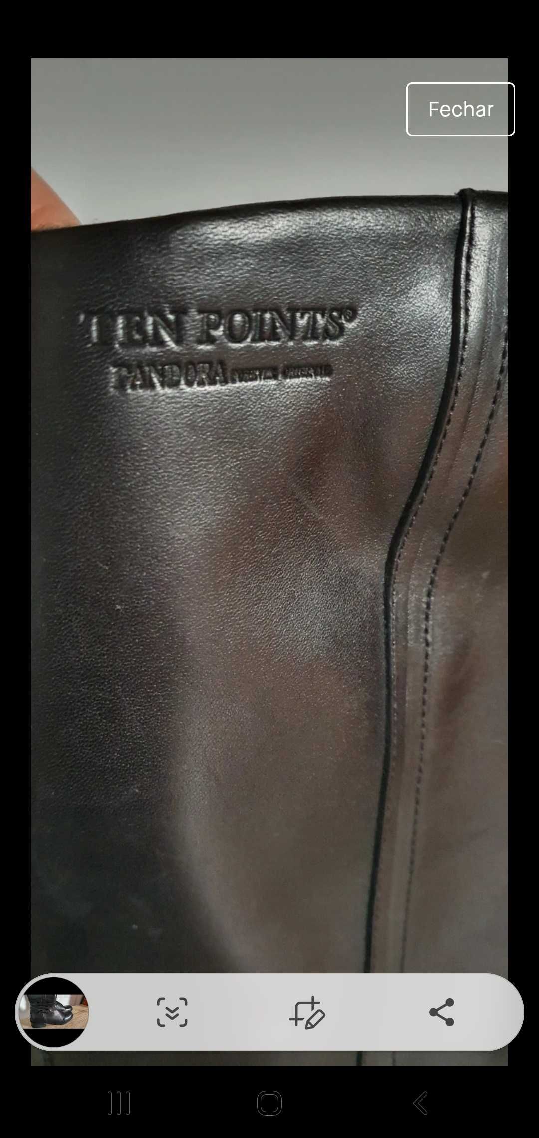 Botas em pele Ten Points da Pandora