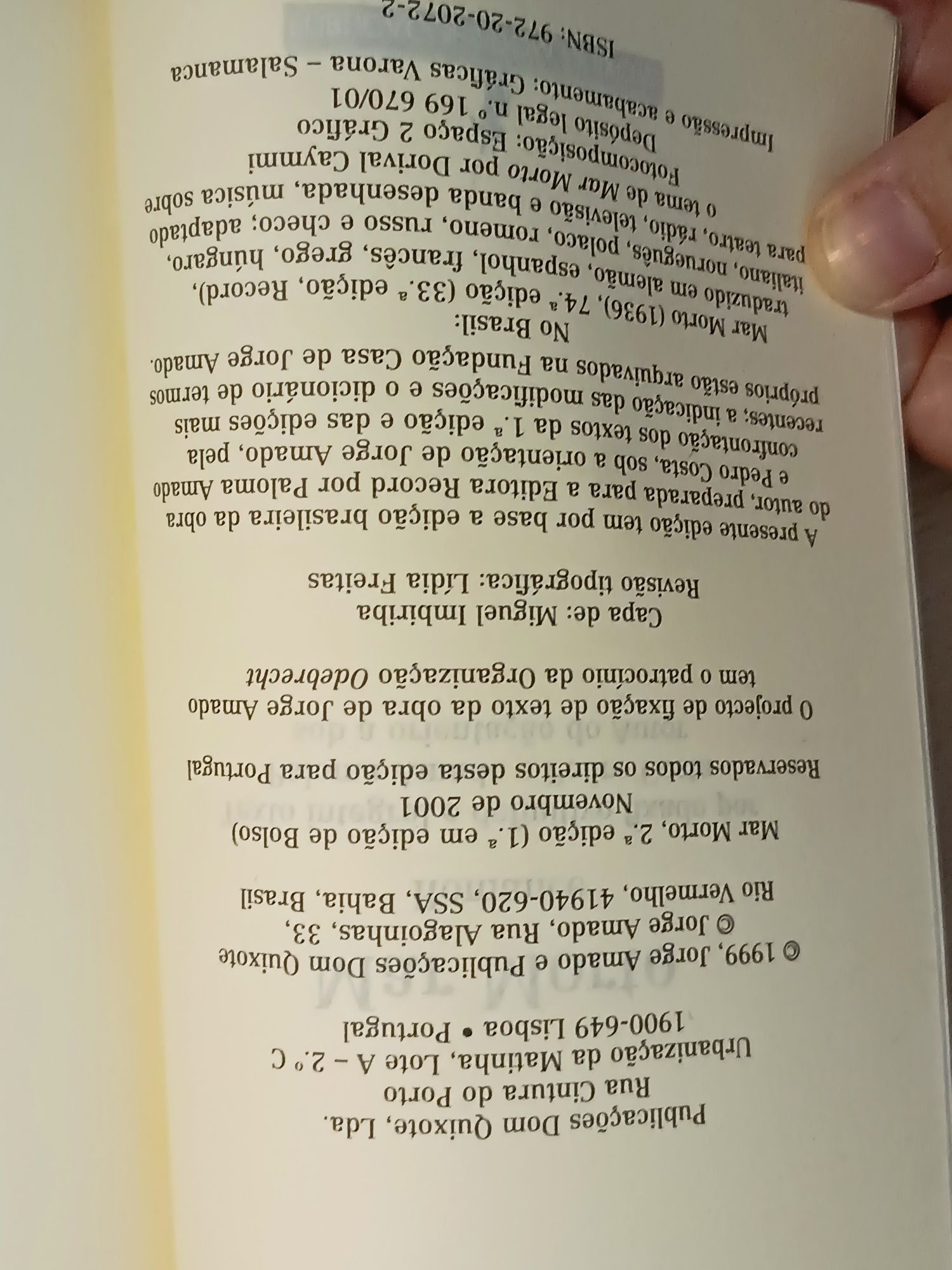 Livro Mar Morto de Jorge Amado