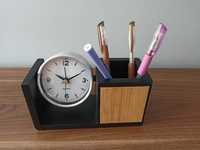 Zegar biurkowy z organizerem handmade