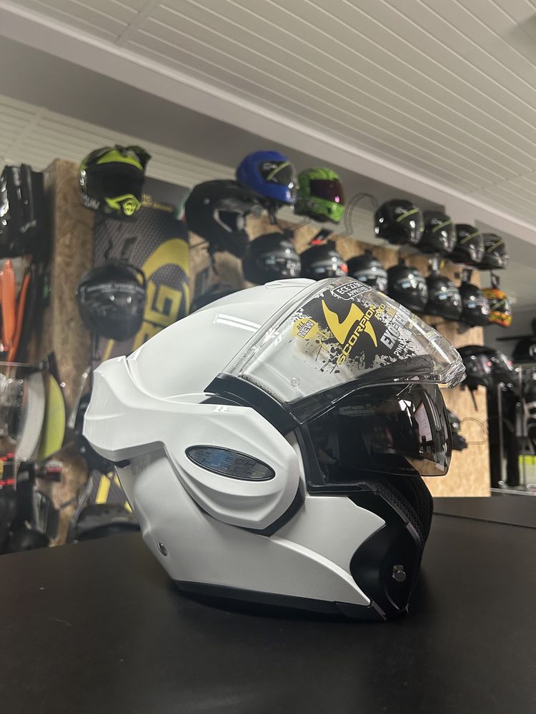 kask motocyklowy scorpion exo- tech evo biały r. s, m