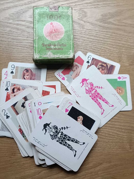 Cartas de Baralho Vintage Nude JUMBO Anos 60