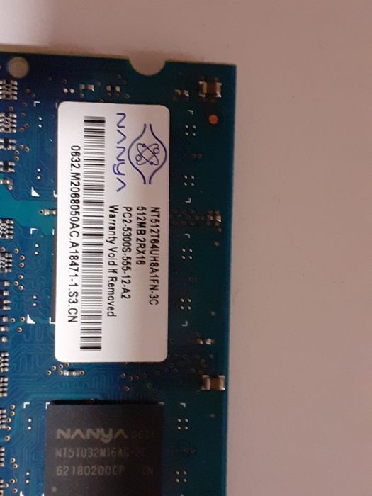 Оперативная память (цена за пару)  для ноутбука Nanya DDR2 pc2-5300s-5