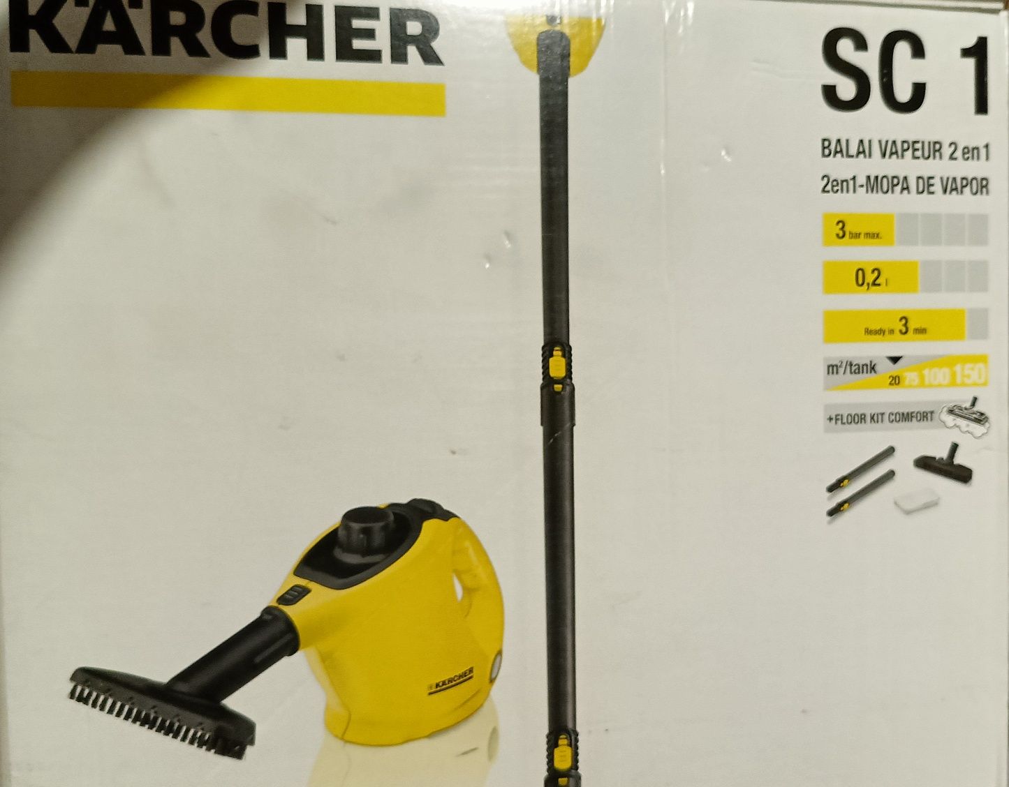 Karcher SC 1 mop parowy z zestawem do czyszczenia podłóg