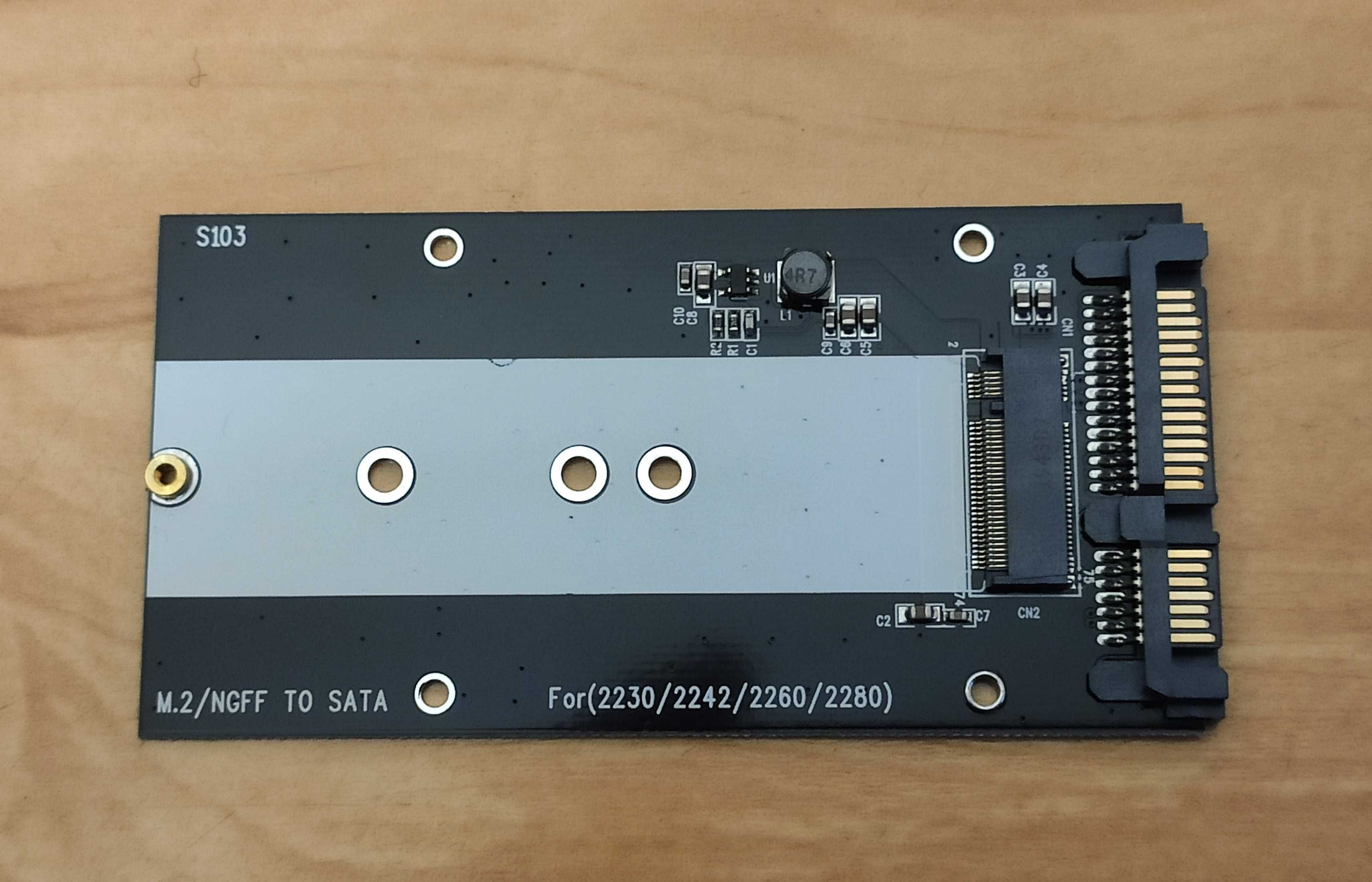 Адаптер переходник M.2 NGFF SATA SSD to SATA тип 2230/2242/2260/2280