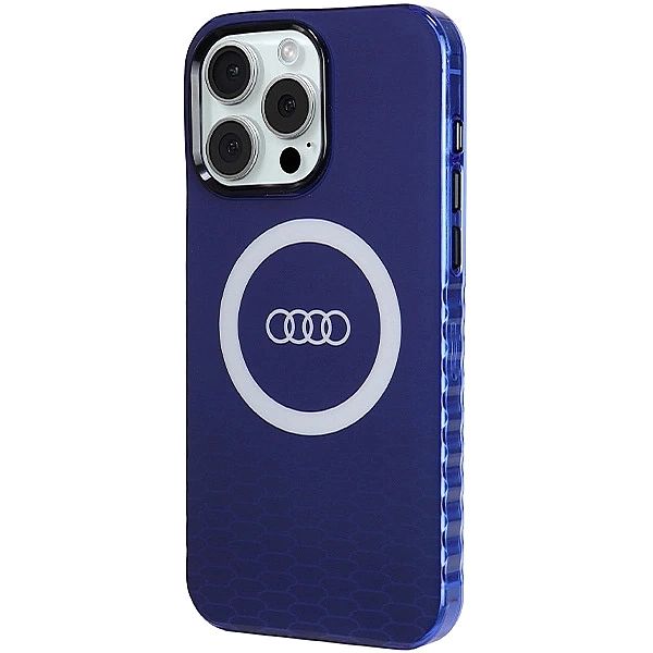 Etui Audi IML Big Logo MagSafe na iPhone 15 Pro Max - niebieskie