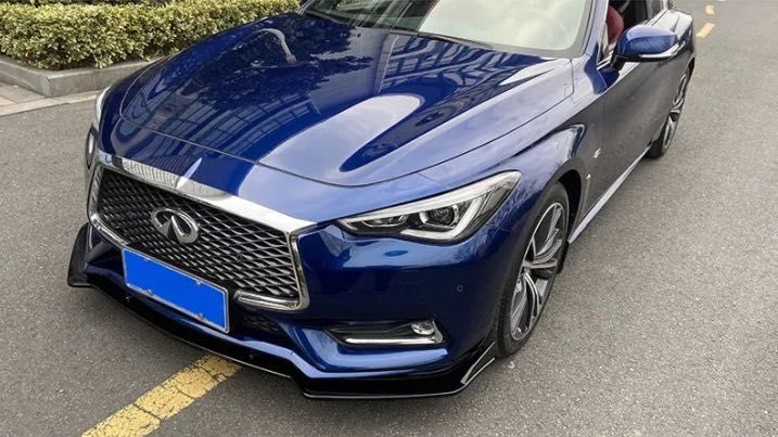 Губа сплитер на передний бампер Infiniti Q60 накладка на бампер инфини