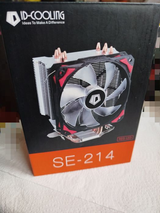 Башня процессора SE-214 с красной подсветкой