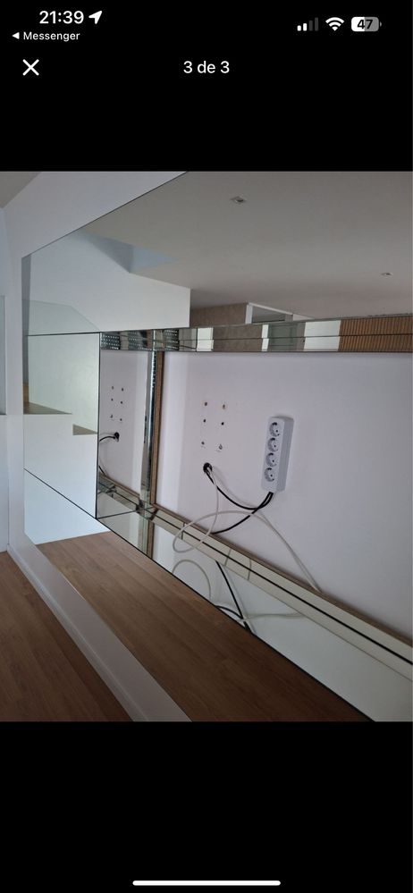 Aparador Tv Espelhado C/ Luz LED