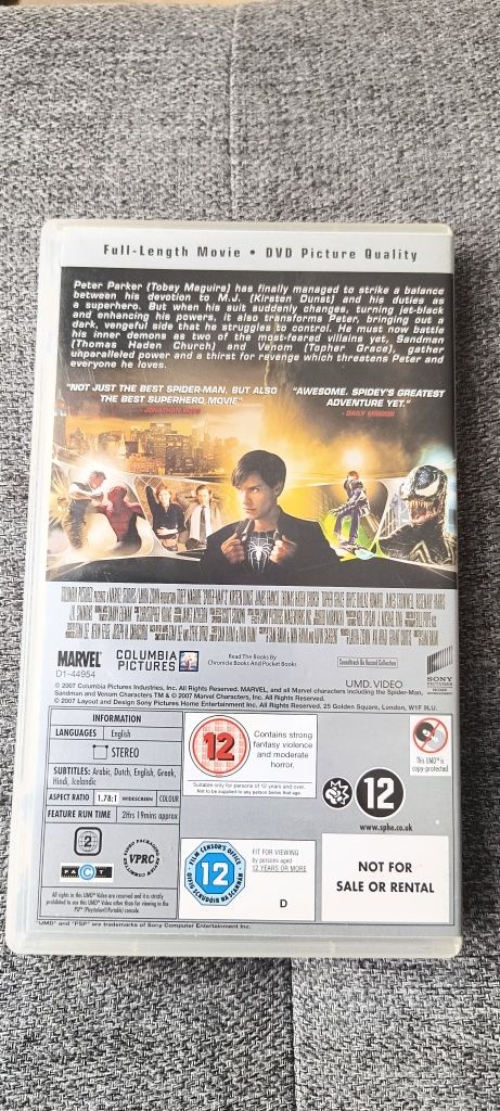 Spider Man 3 PSP UMD Video