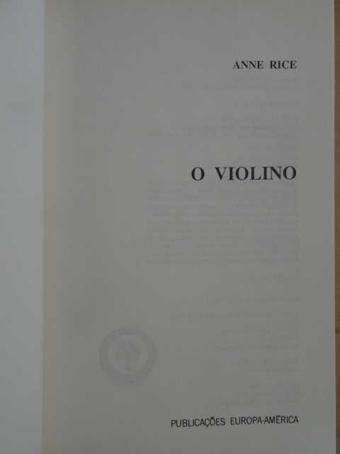 O Violino de Anne Rice